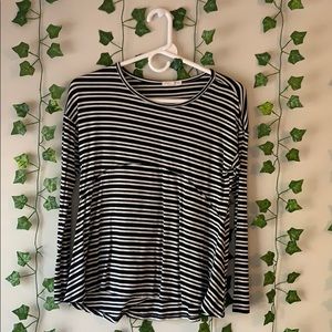 black and white striped shirt